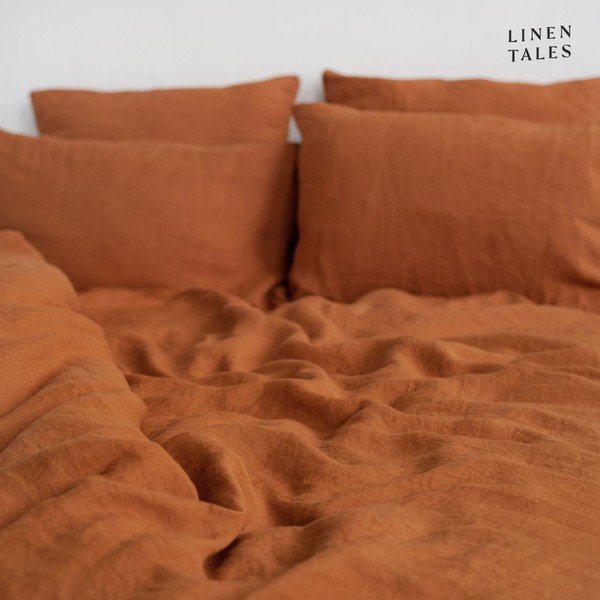 Linane kahekohaline voodilina tellisvärvi 200x220 cm - Linen Tales-image-3