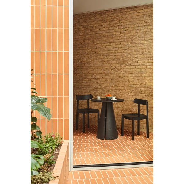 Ümmargune söögilaud saarepuidu dekooriga ø 65 cm Cep - Teulat-image-2