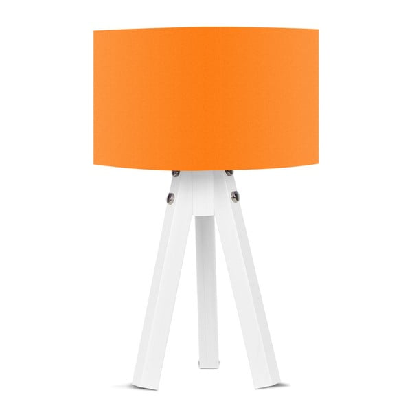 Stolní lampa s oranžovým stínítkem Kate Louise Bianca