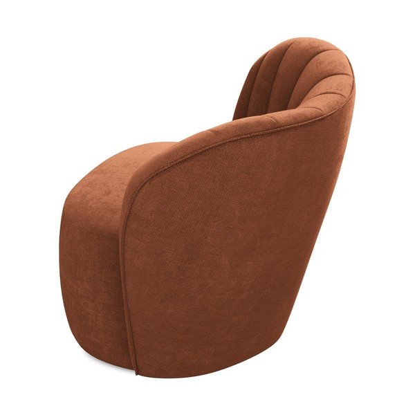 Terrakota värvi šenill-tugitool Keloa - Makamii-image-3