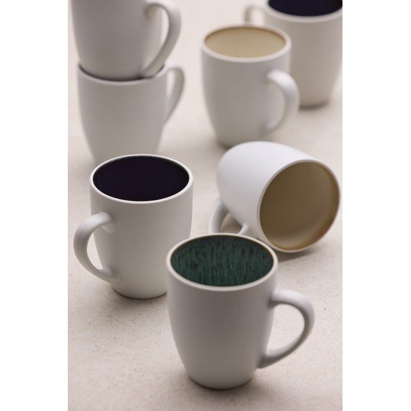 Valge/roheline keraamiline kruus 300 ml White/Green - Bitz-image-1