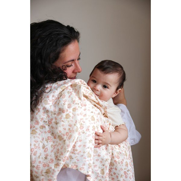 Beež orgaanilisest puuvillast mähe 120x120 cm Augusta - Cam Cam Copenhagen-image-1