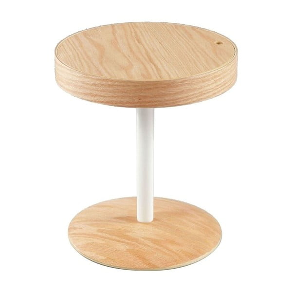 Hnědý odkládací stolek s úložným prostorem Design Twist Lampang