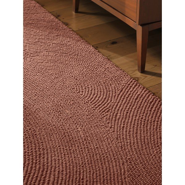 Käsitsi kootud villane vaip terrakota värvi 80x300 cm Calmio - Hanse Home-image-1