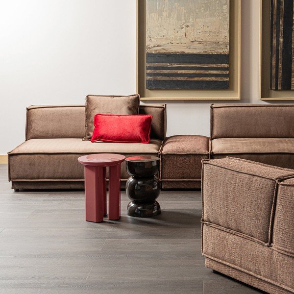 Läikiv ümmargune abilaud ø 40 cm Orivo - WOOOD-image-1