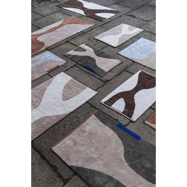 Valge-pruun pestav puuvillane vaip 50x80 cm Figura - Mette Ditmer Denmark-image-4