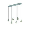 Hõbedane LED-rippvalgusti klaasist varjuga Verano - Trio Select