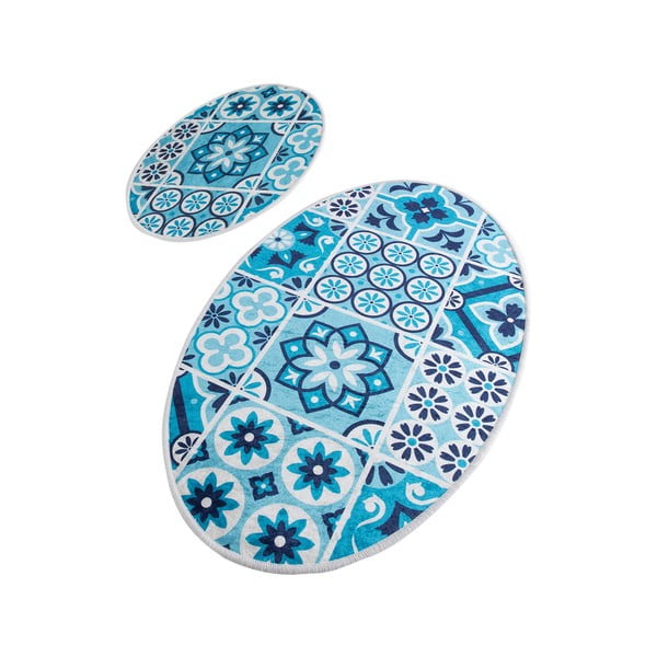 Sinised vannitoamatid 2tk komplektis 60x100 cm Ceramic - Foutastic