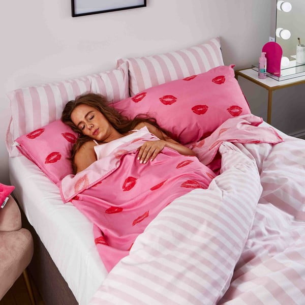 Roosa voodilina 131x215 cm Pouting Lips - Sassy B