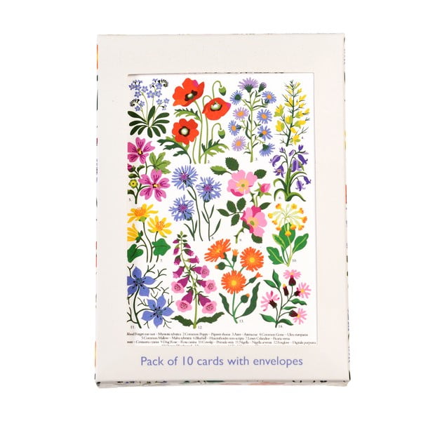 10 postkaardi komplektis Wild Flowers - Rex London