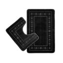 Mustad tualett- ja vannimatid 2tk komplektis 50x80 cm Armoni - Catherine Lansfield