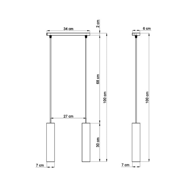 Betoonist rippvalgusti , pikkus 34 cm Fadre - Sollux-image-3