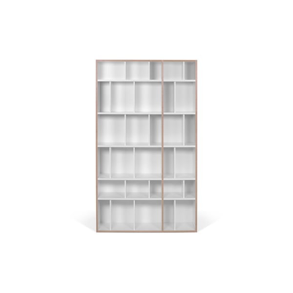 Valge puidust servaga raamaturiiul 108x188 cm Group - TemaHome