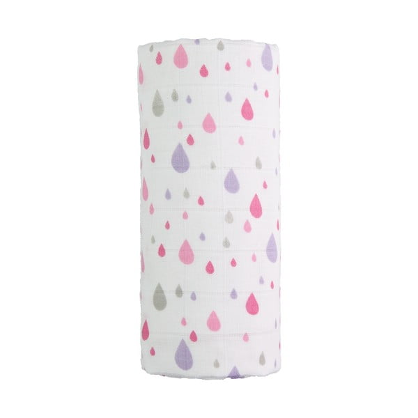 Puuvillane beebirätik Tetra Pink Drops, 120 x 120 cm Tetra Pink drops - T-TOMI