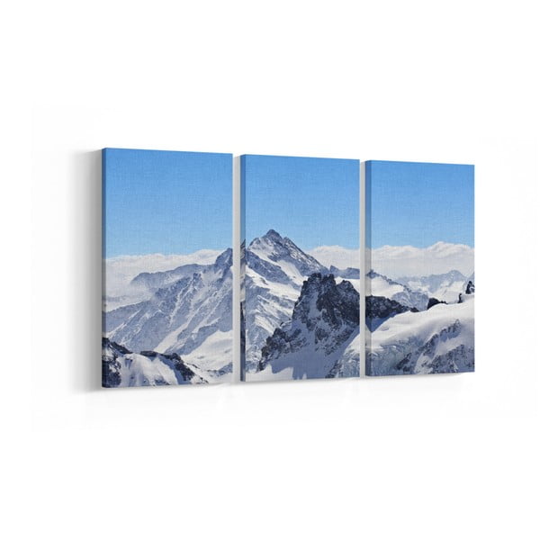 3-dílný obraz Mountains, 30 x 60 cm