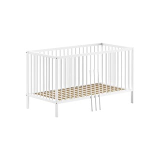 Valge männipuidust võrevoodi 70x140 cm DINO – Vipack