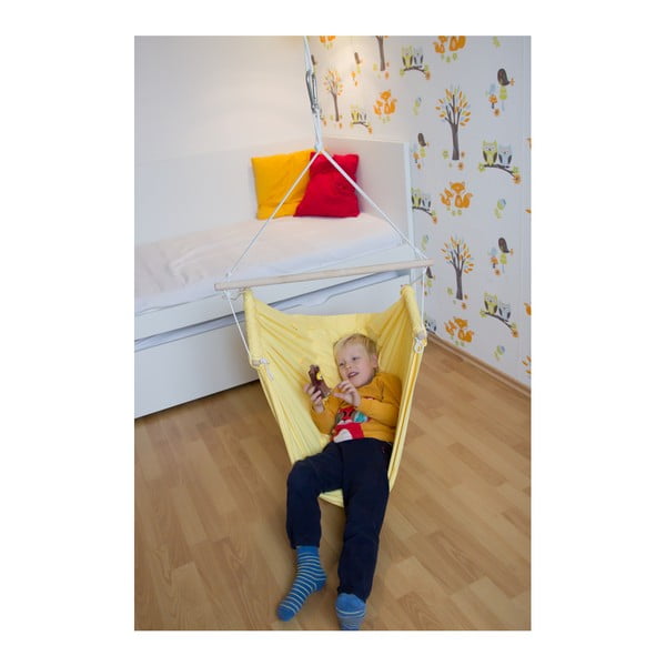 Žluté houpadlo se zavěšením do stropu Hojdavak Junior-image-2