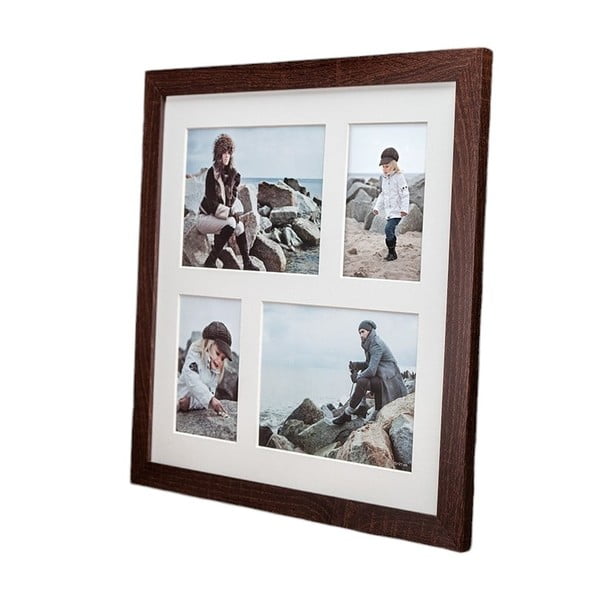 Tumepruun raam 4 fotole , 39 x 39 cm Narvik - Styler