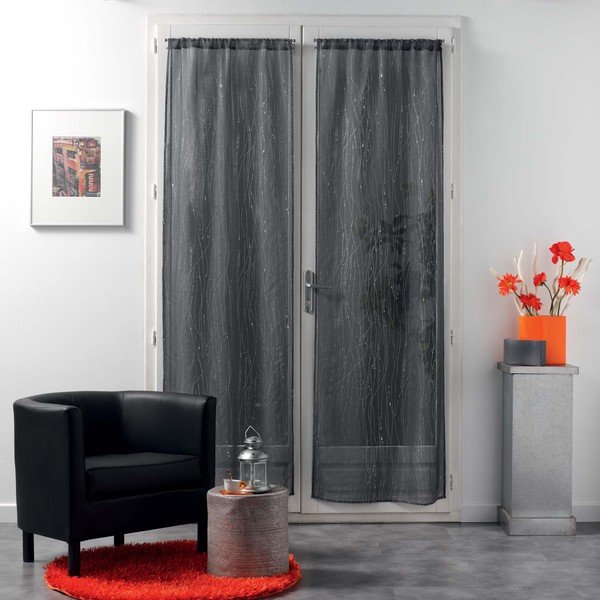 Antratsiitsed voile kardinad 2 tk komplektis 70x200 cm Filiane - douceur d'intérieur-image-2