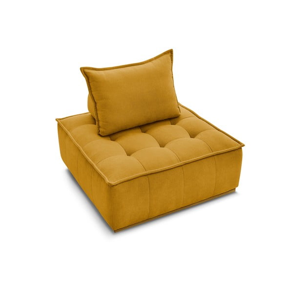 Bouclé kangast sinepivärvi tugitool Elisa - Bobochic Paris-image-4