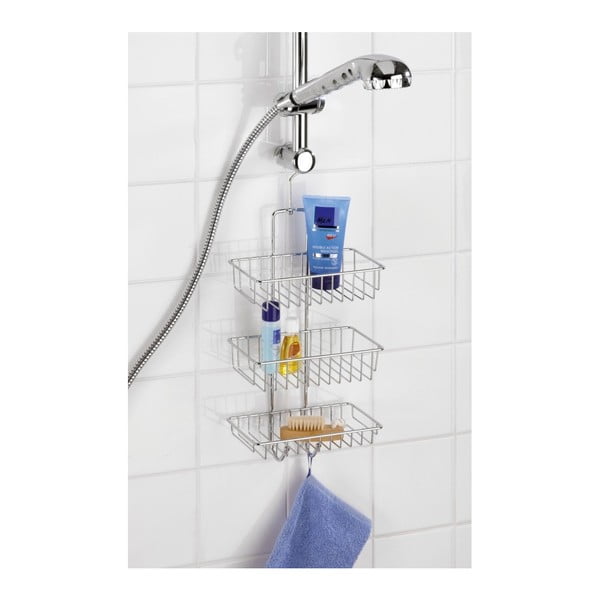 Kolme tasandiga seinale paigaldatav vannitoa riiul Nivala - Wenko-image-2