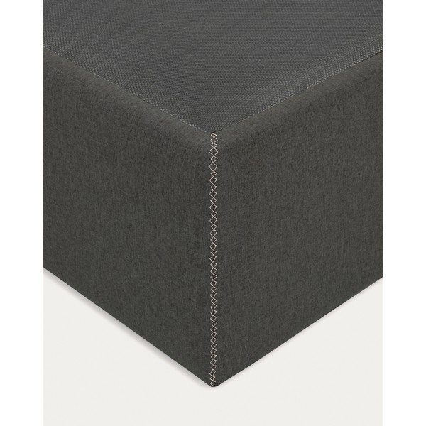 Must polsterdatud üheinimesevoodi koos panipaigaga 90x190 cm Matters - Kave Home-image-3