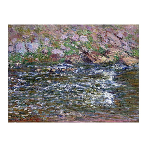Obraz Claude Monet - Rapids on the Petite Creuse at Fresselines, 80x60 cm