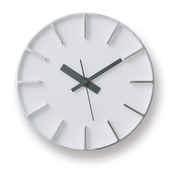 Bílé nástěnné hodiny Lemnos Clock Edge, ⌀ 18 cm