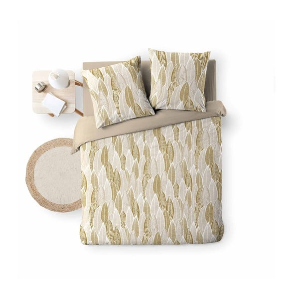 Kollane kaheinimese/pikendatud mikrokiust voodipesu 240x220 cm Kim - douceur d'intérieur-image-4