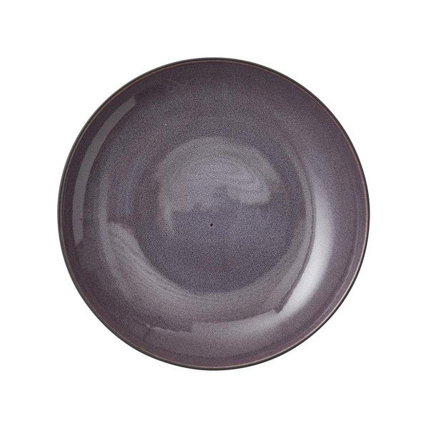 Černá kameninová servírovací mísa s vnitřní glazurou ve fialové barvě Bitz Mensa, průměr 40 cm-image-3