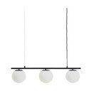 Valge/must metallist ripplamp klaasist varjuga Brisia - Kave Home
