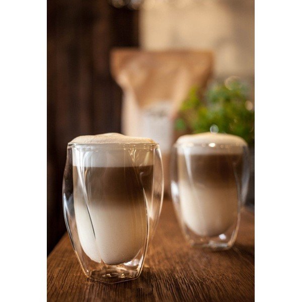 Komplekt 2 kahekordse seinaga latte-klaasi, 300 ml - Vialli Design-image-1