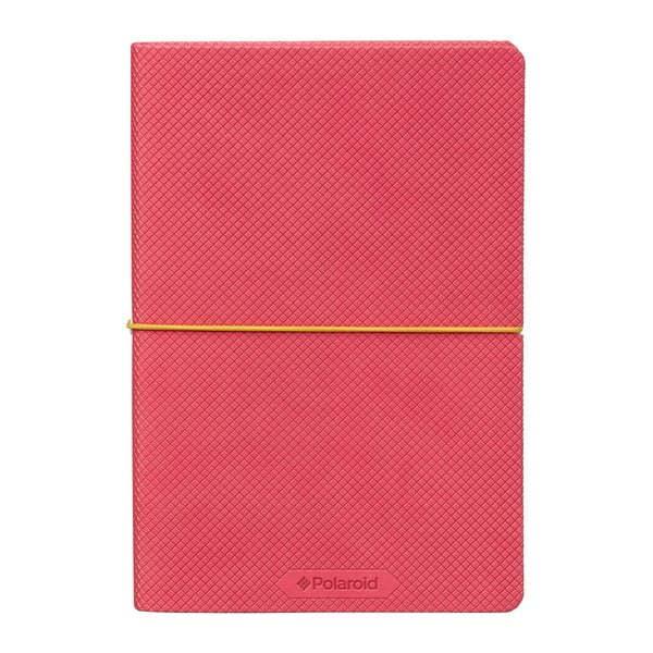 Růžový zápisník s gumičkou Polaroid Flexi, A5