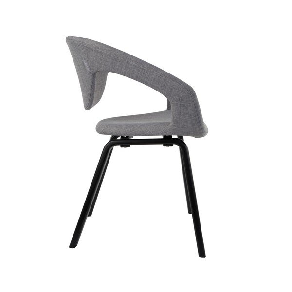 Sada 2 šedých židlí s černými nohami Zuiver Flexback-image-3