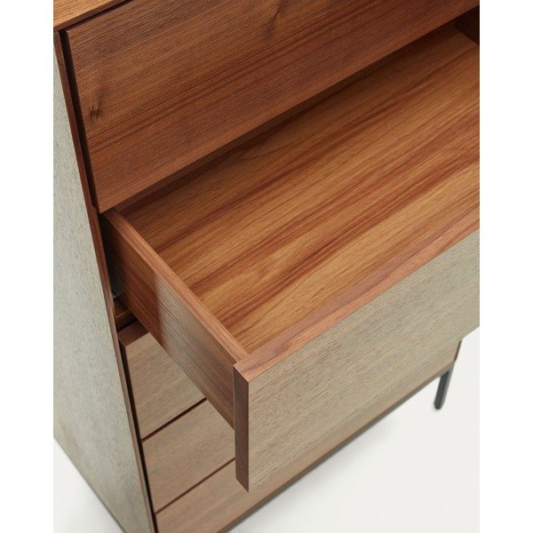 Pähklipuu dekooriga kõrge kapp 60x114 cm Vedrana - Kave Home-image-4