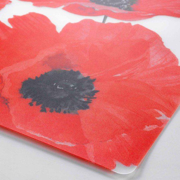 Lauamatt 28.5x44 cm Red flower - douceur d'intérieur-image-1