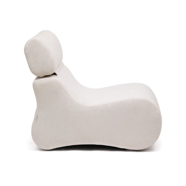 Valge-heleroosa šenillist tugitool Club - Kave Home-image-2