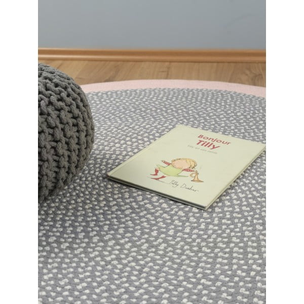 Käsitsi valmistatud laste vaip Rose, ∅ 120 cm Brenda - Nattiot-image-4