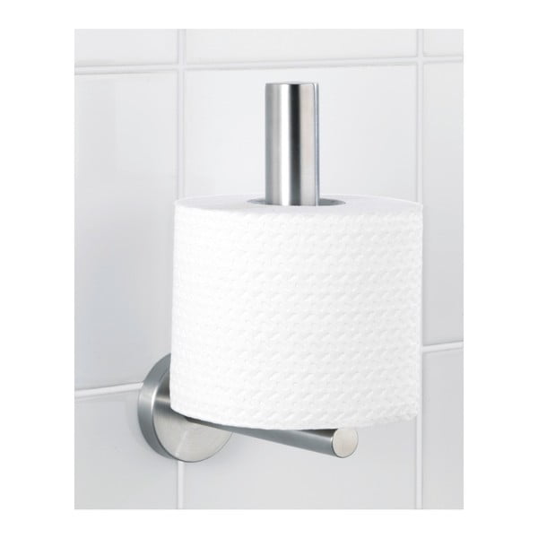 Seinale paigaldatav roostevabast terasest tualettpaberihoidja, matt hõbedane Bosio - Wenko-image-1