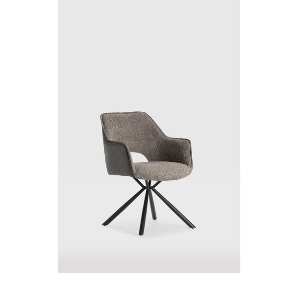 Hallid polsterdatud söögitoolid käetugedega 2 tk komplektis Mariel - Marckeric-image-2