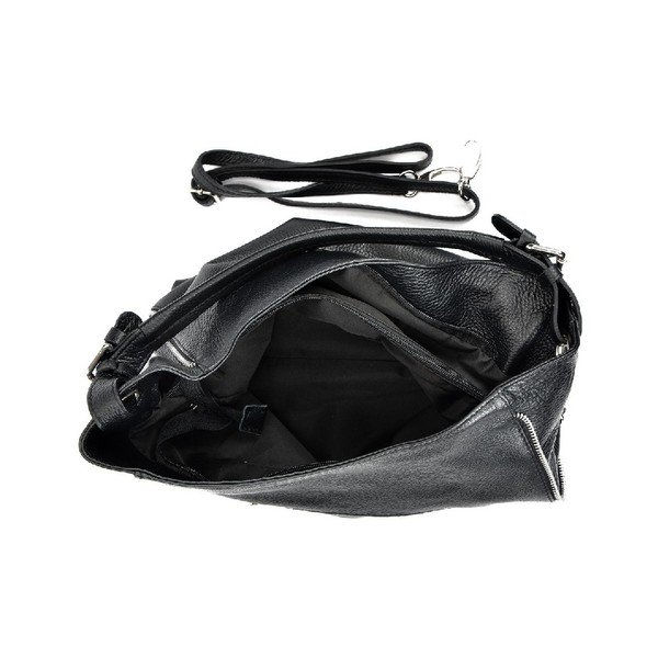Černá kožená kabelka Mangotti Bags Anna-image-2