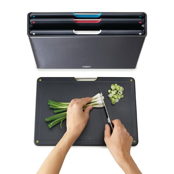 Lõikelaudade komplekt 4tk koos hoidjaga 7x35,5 cm Folio - Joseph Joseph-image-3