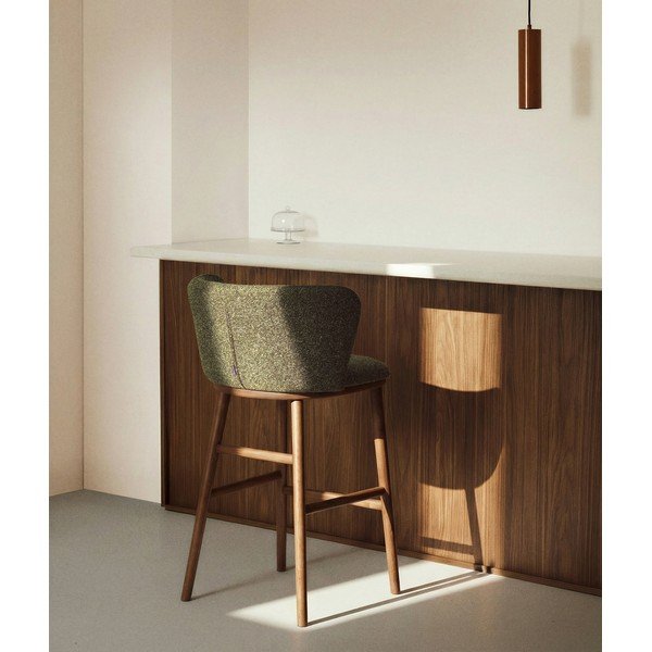 Tumeroheline polsterdatud baaritool (istme kõrgus 65 cm) Ciselia - Kave Home-image-1