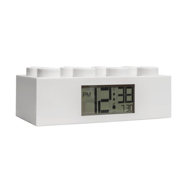 Valge digitaalne kell koos äratuskiviga - LEGO®-image-3