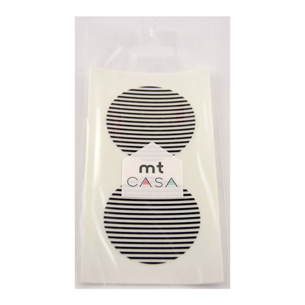 Sada 10 černobílých samolepek washi MT Masking Tape Casa