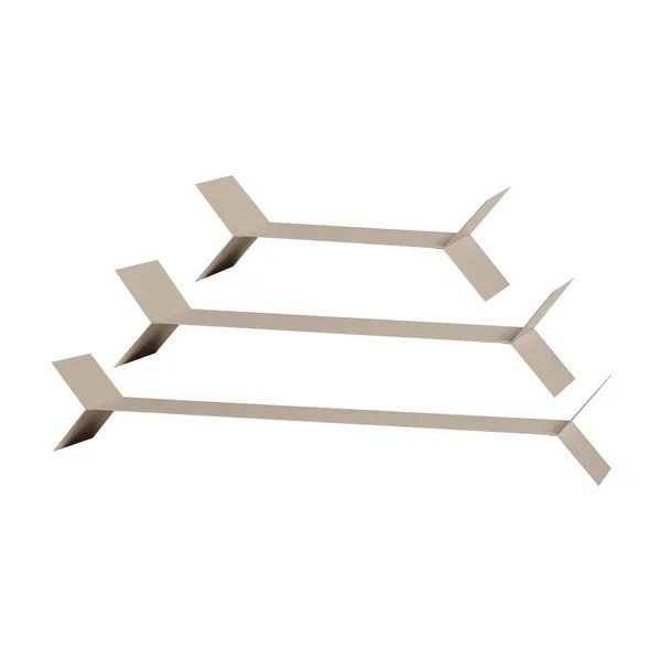 Beežid metallriiulid 3-osalise komplektiga, 80 cm Lorin - WOOOD-image-4