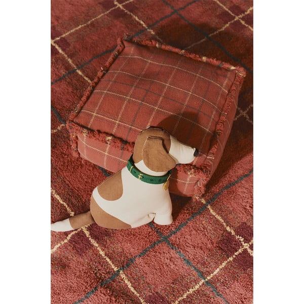 Punane pestav/käsitsi kootud puuvillane vaip 90x120 cm Tartan Vintage Red - Lorena Canals-image-2