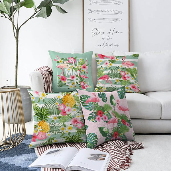 4 padjapüüride komplekt Summer Vibes, 55 x 55 cm - Minimalist Cushion Covers