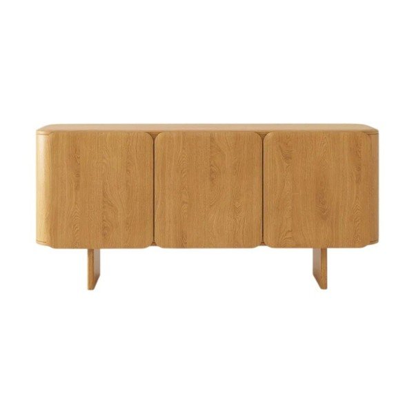 Naturaalsest tammepuidust kummut 160x76x45 cm Charlotte - Micadoni-image-2