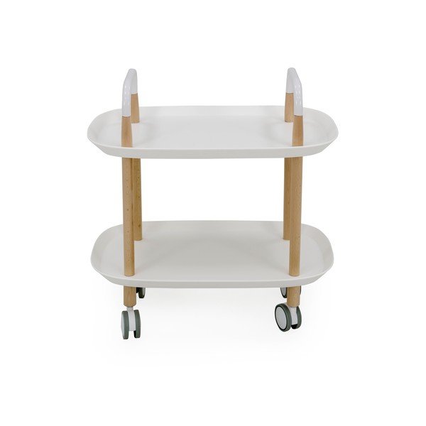 Bílý servírovací vozík na kolečkách Tenzo Wagon Beech-image-2